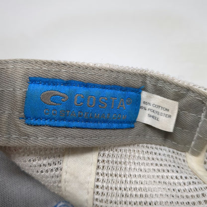 Costa Trucker Hat Gray Blue One Size Mesh Snapback Fish Graphic Embroidered