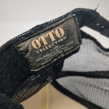 Otto Trucker Hat White Black One Size Hawaii Running Lab Retro Stripes Mesh Back