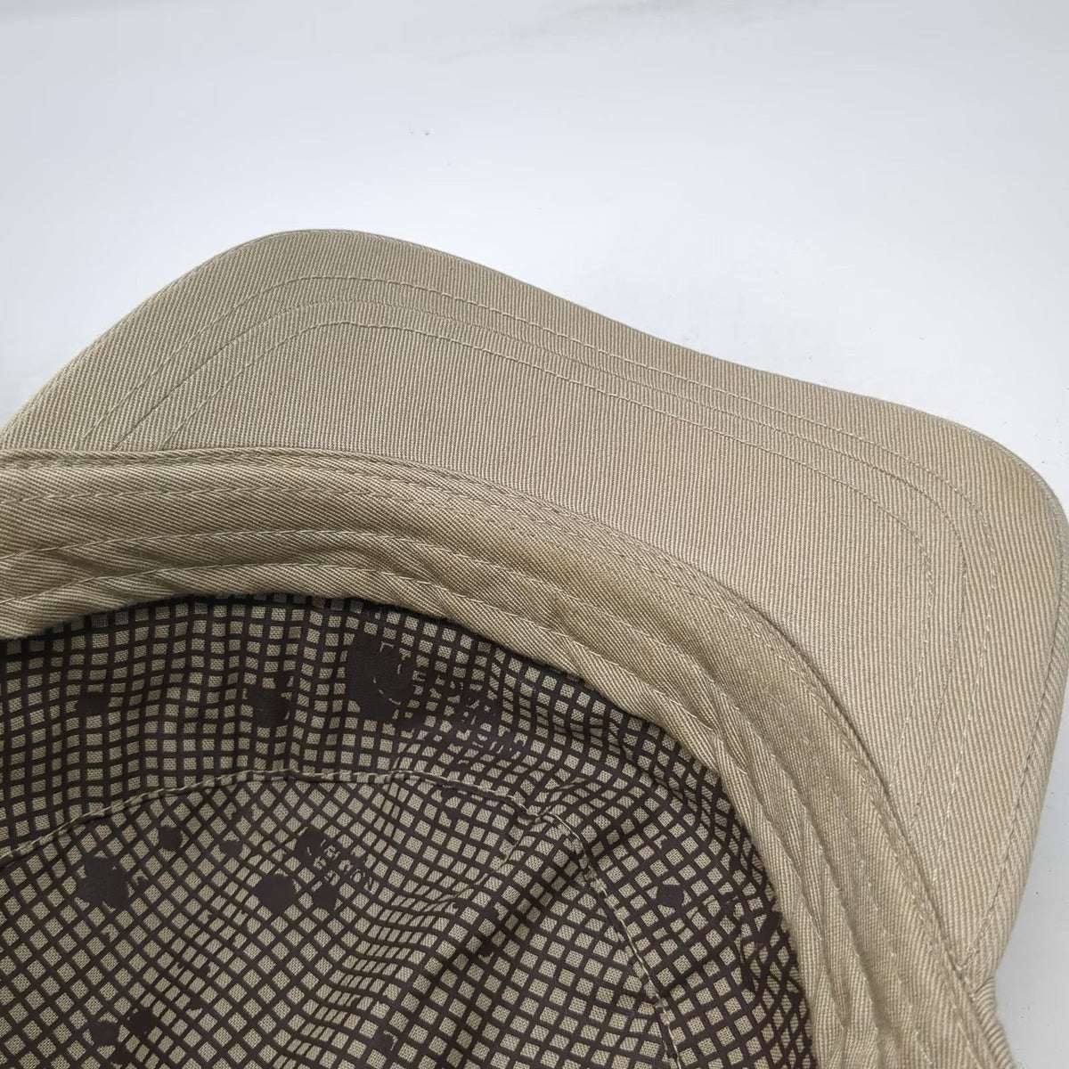The North Face Army Cap Beige M Slideback Logo Patch 100% Cotton Adjustable Hat