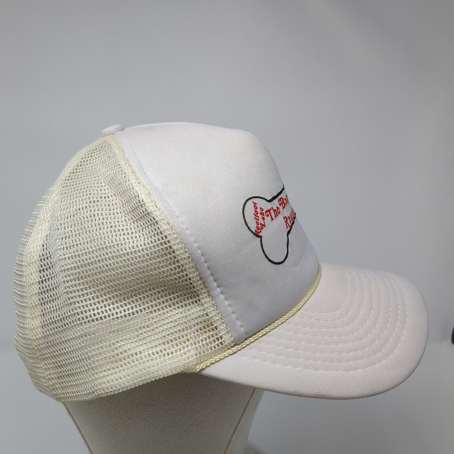Realfoot Lake The Bone Clan Reunion 1988 Snapback Trucker Hat White OS Mesh Rope