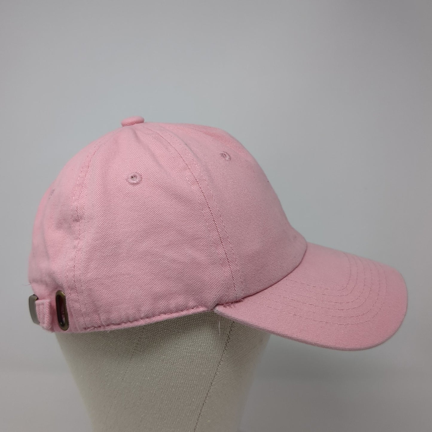 Eckos Slideback Baseball Cap Pink One Size Adjustable Vented Holes Blank
