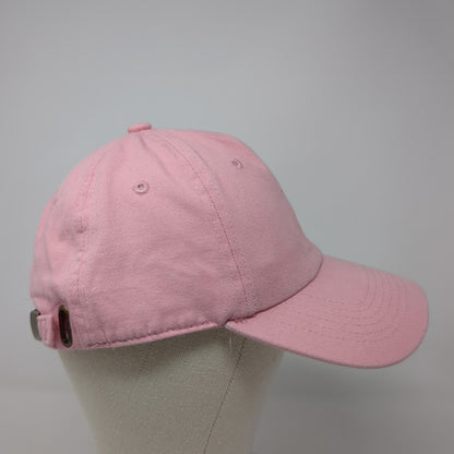 Eckos Slideback Baseball Cap Pink One Size Adjustable Vented Holes Blank