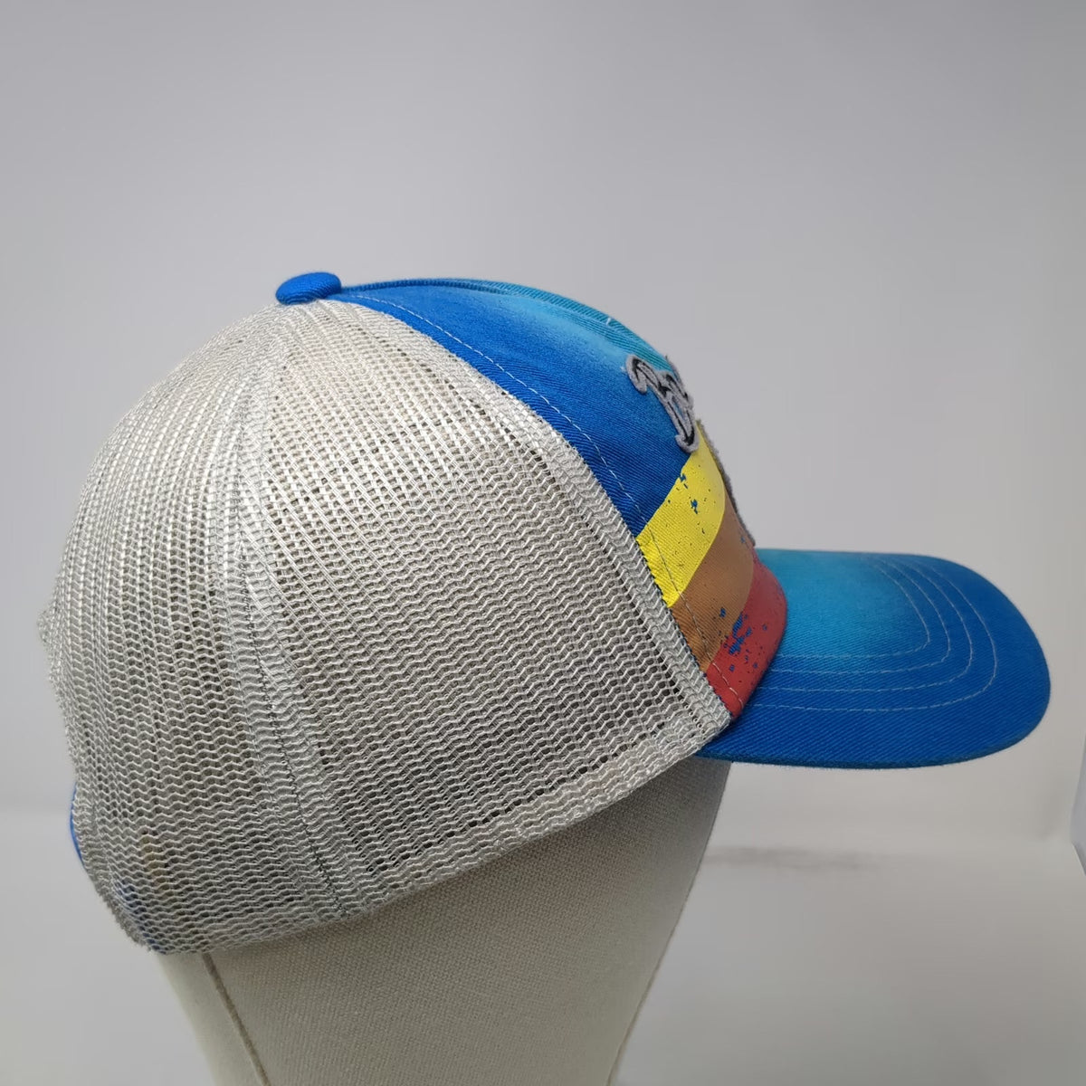 Ford Bronco Trucker Hat Blue One Size Mesh Snapback Bucking Horse Stripes