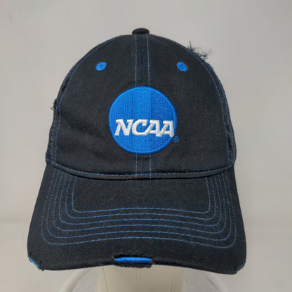 Main Gate Men's Strapback Mesh Back Hat Blue Black OSFM Embroidered NCAA Logo