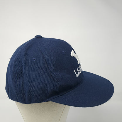 Lacrosse Snapback Hat Blue One Size Adjustable Embroidered Outdoor Cap