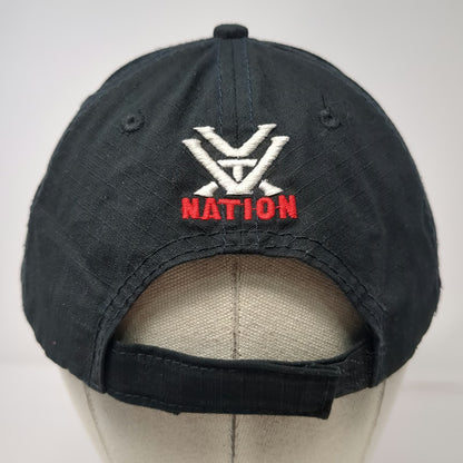 Vortex Nation Baseball Cap Black One Size Embroidered Logo Strapback Hat