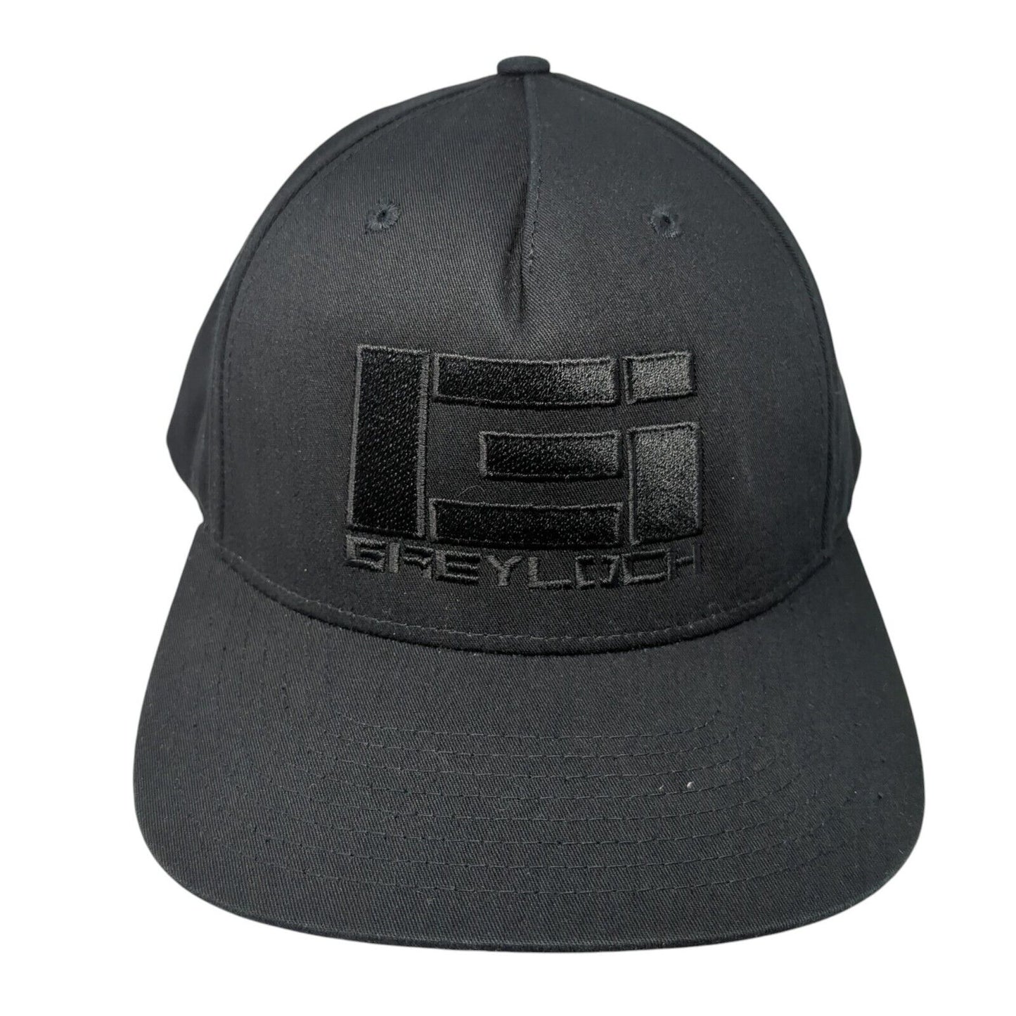 Greyloch Snapback Hat Black One Size Embroidered Solid Richardson