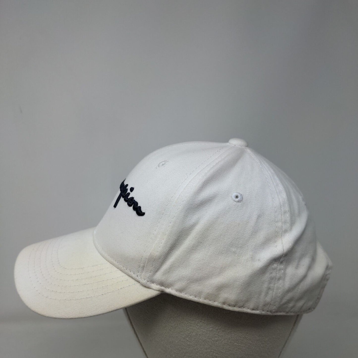 Champion Slideback Hat White One Size Adjustable Embroidered Vented Holes
