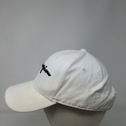 Champion Slideback Hat White One Size Adjustable Embroidered Vented Holes