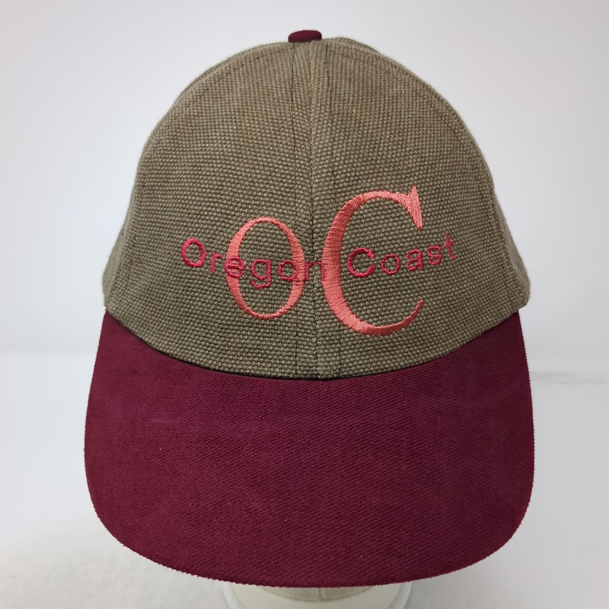 Sport America Baseball Cap Brown Red One Size Gray Ponytail Oregon Coast Hat