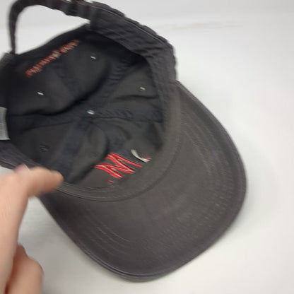 Baseball Cap Gray One Size Muhlenberg College Red Script M Slideback hat