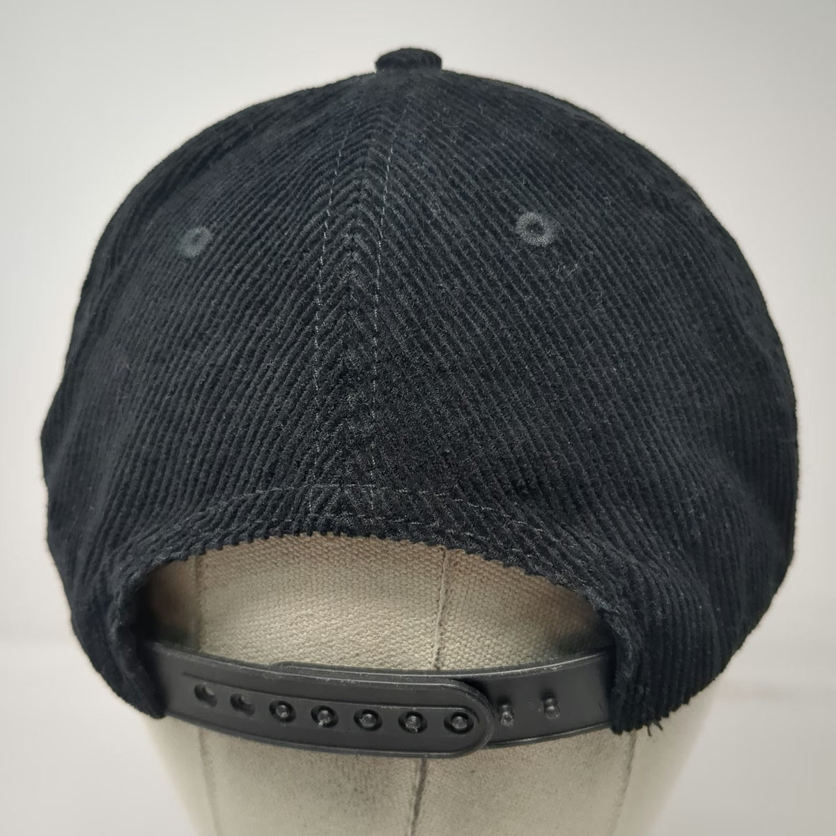 American Needle Miller High Life 5 Panel Black Hat One Size Corduroy Snapback