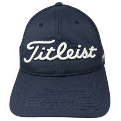 Titleist Trucker Hat Blue White One Size Mesh Back Snapback FJ Pro V1 Golfing