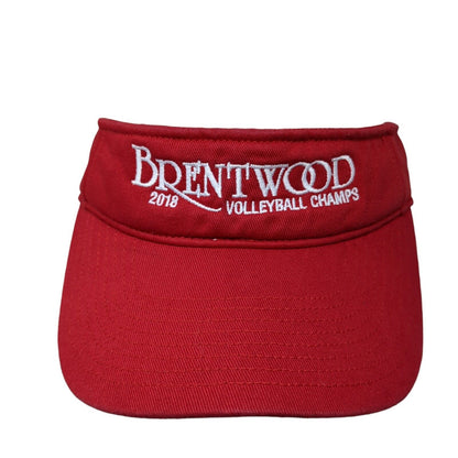 Brentwood 2018 Volleyball Champs Sun Visor Hat Red OS Adjustable R45 Richardson