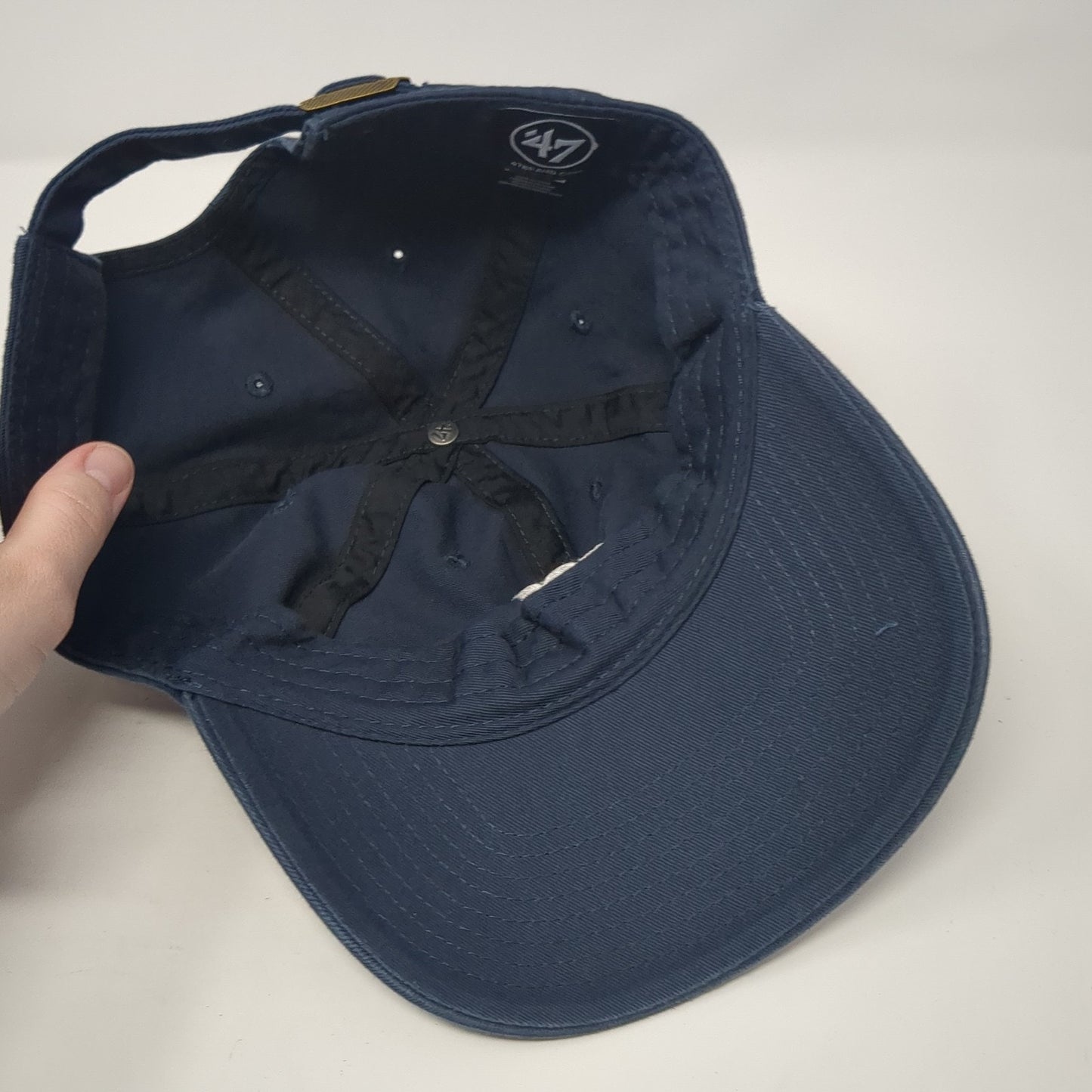 Letter W Slideback Hat Blue One Size Adjustable Embroidered Logo '47