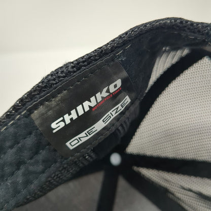 Shinko Trucker Hat Black One Size Motorcycle Tires Mesh Back Logo Patch Snapback