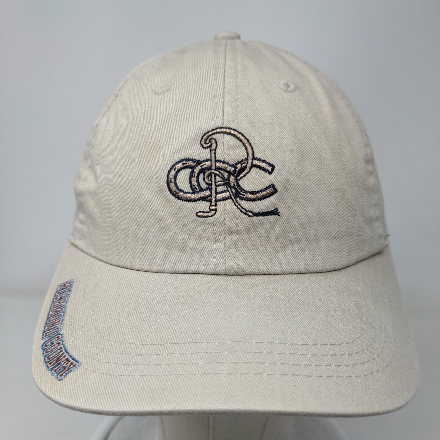 Richmond County Strapback Hat Tan Extreme Fit Embroidered Horseshoe Ahead