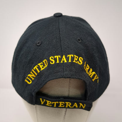 Black US Army Veteran Baseball Cap One Size Strapback Scrambled Eggs Logo Hat