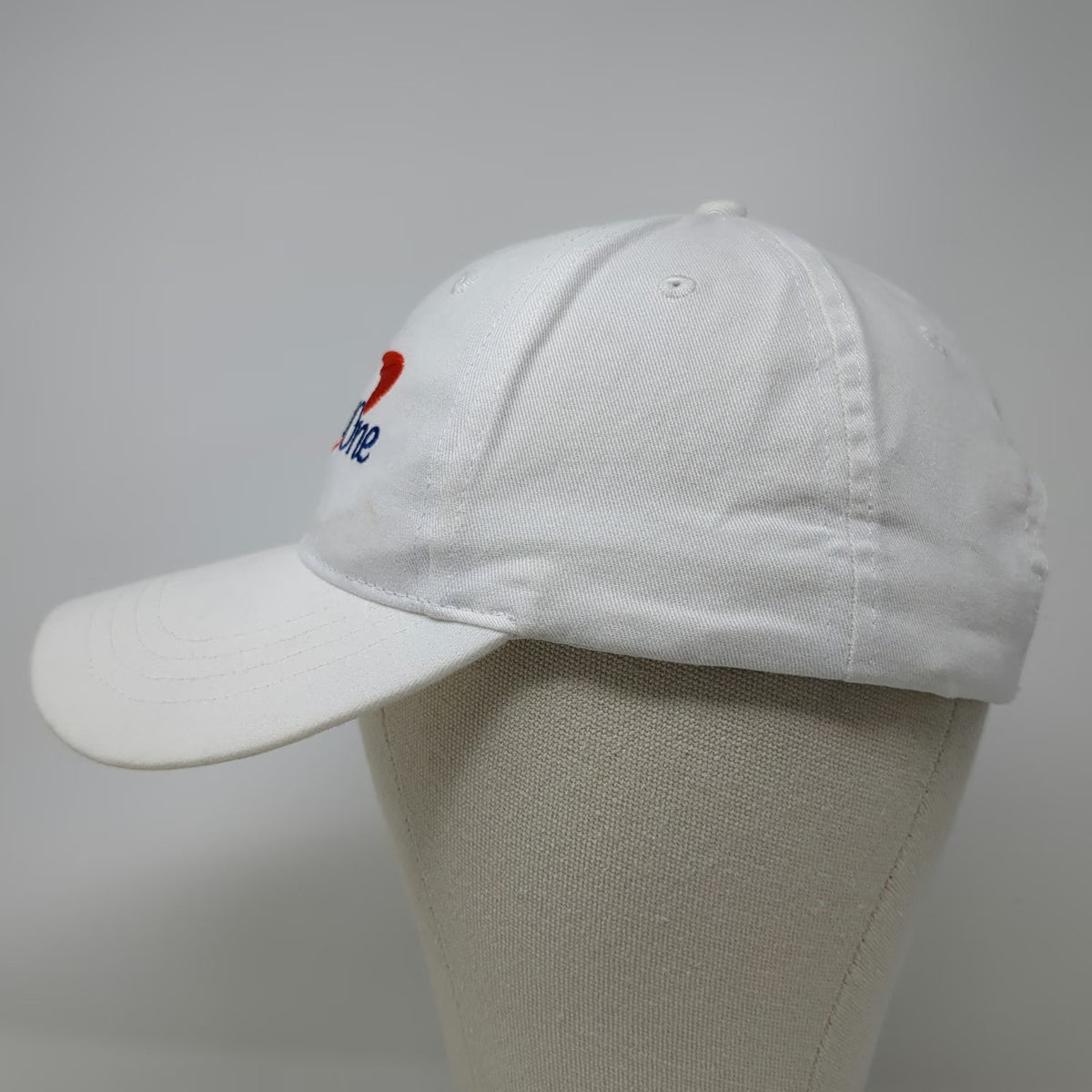 Cap America Baseball Cap White One Size Capital One Embroidered Strapback Hat