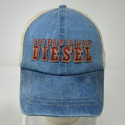 CAT Caterpillar Diesel Baseball Cap Blue One Size Mesh Back Slideback Hat