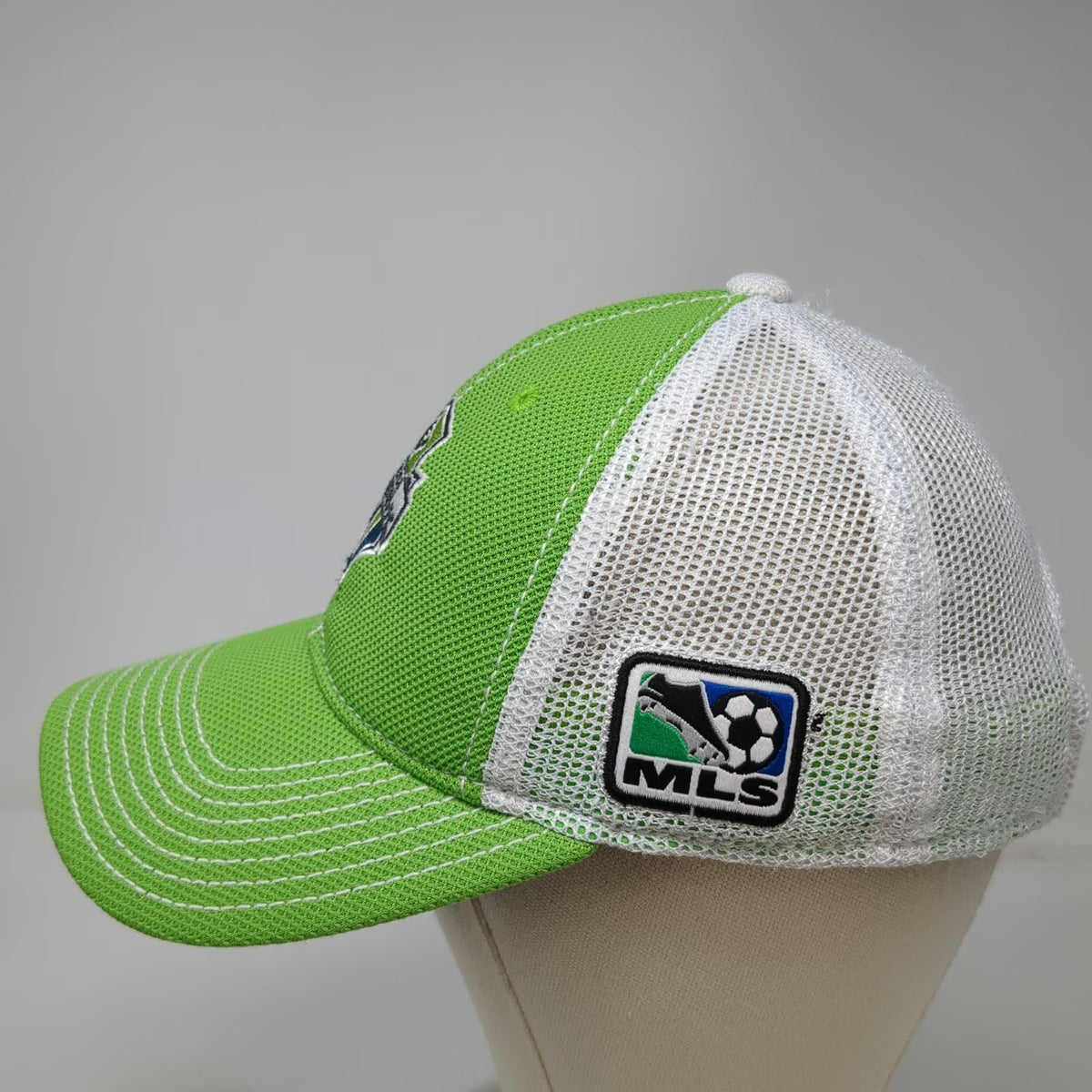 Seattle Sounders FC MLS Adidas Cap Green White One Size Mesh Back Strapback Hat