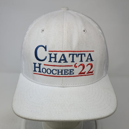 Chatta Hoochee '22 Alan Jackson Snapback Hat White One Size Adjustable Mesh Back