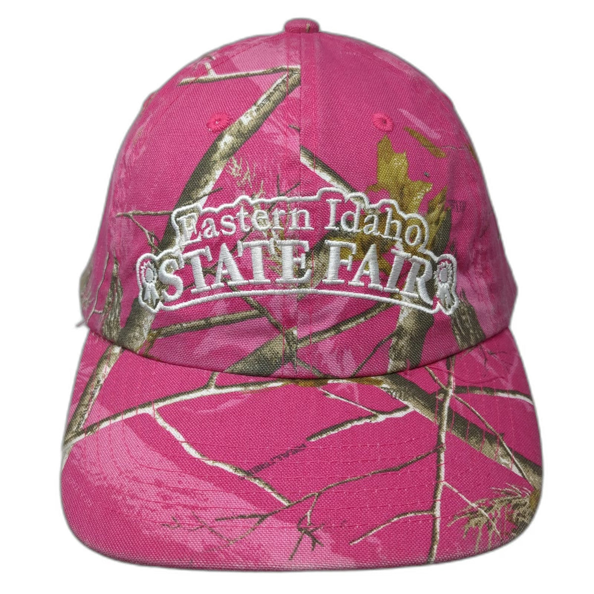 Kati Baseball Cap Pink One Size Eastern Idaho State Fair Camo Strapback Logo Hat