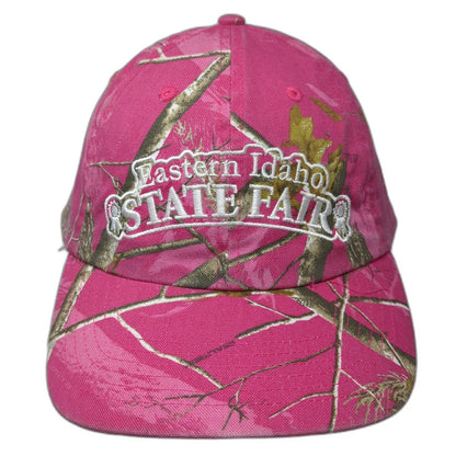 Kati Baseball Cap Pink One Size Eastern Idaho State Fair Camo Strapback Logo Hat
