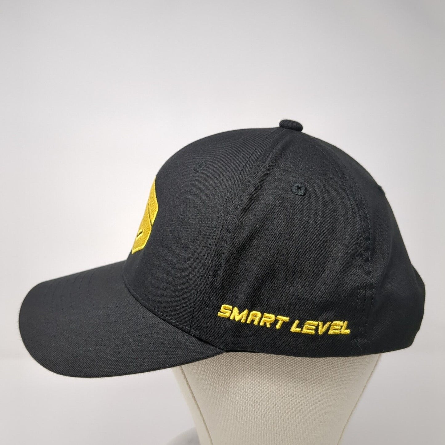 Smart Level Snapback Hat Black One Size Adjustable Embroidered Flexfit NU