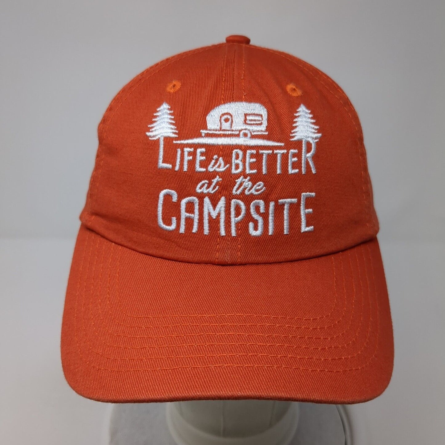 Life is Better at the Campsite Slideback Hat Orange One Size Camco