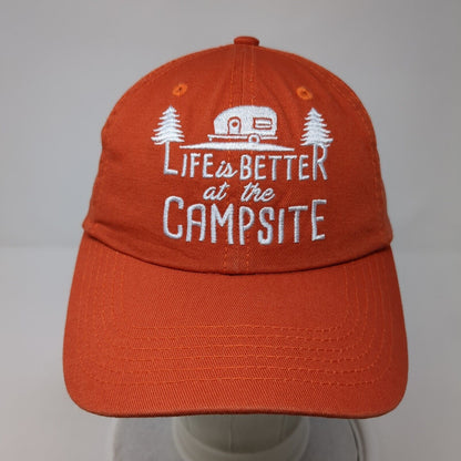 Life is Better at the Campsite Slideback Hat Orange One Size Camco