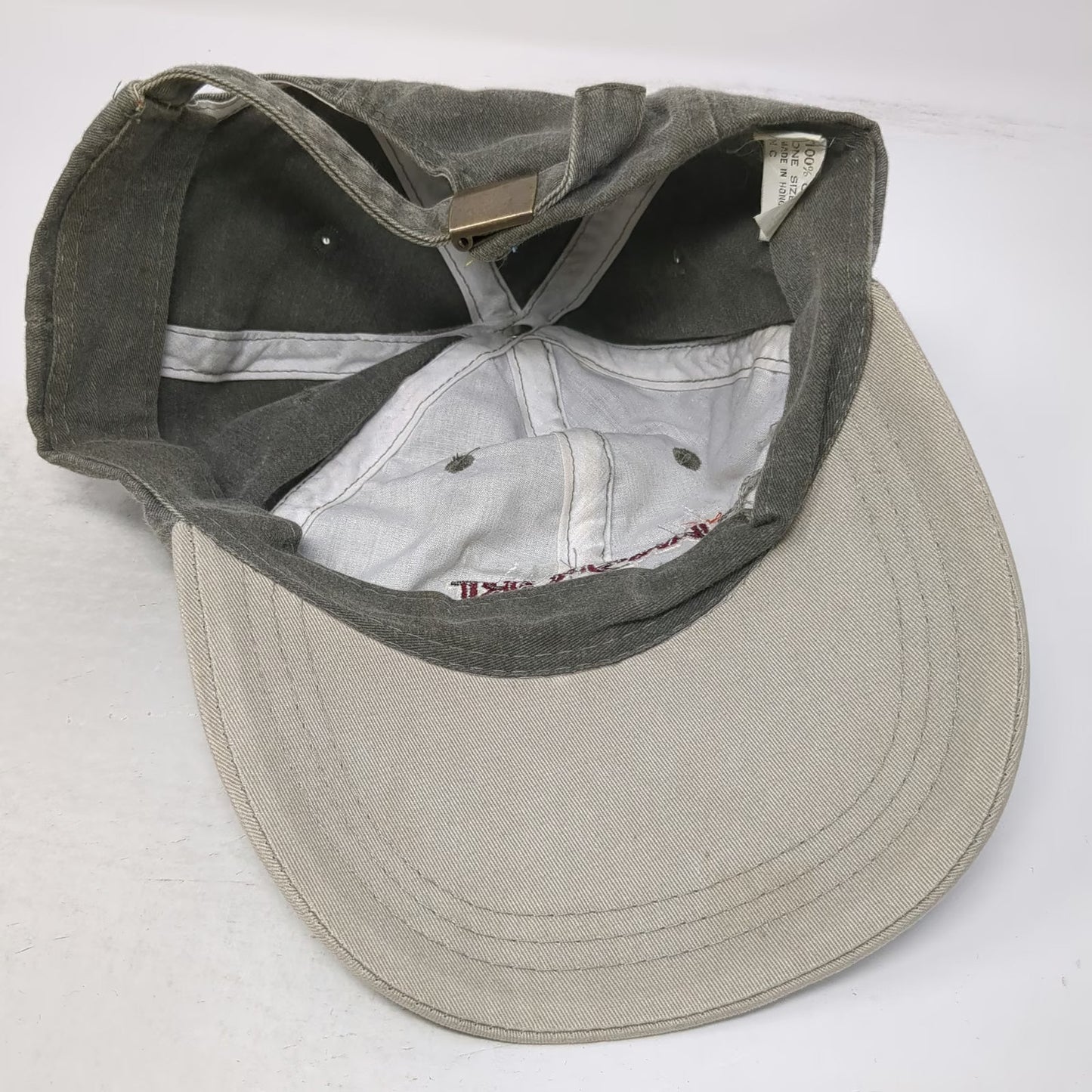 JanSport Baseball Cap Green Beige One Size Slideback Cotton Two Tone Logo Hat