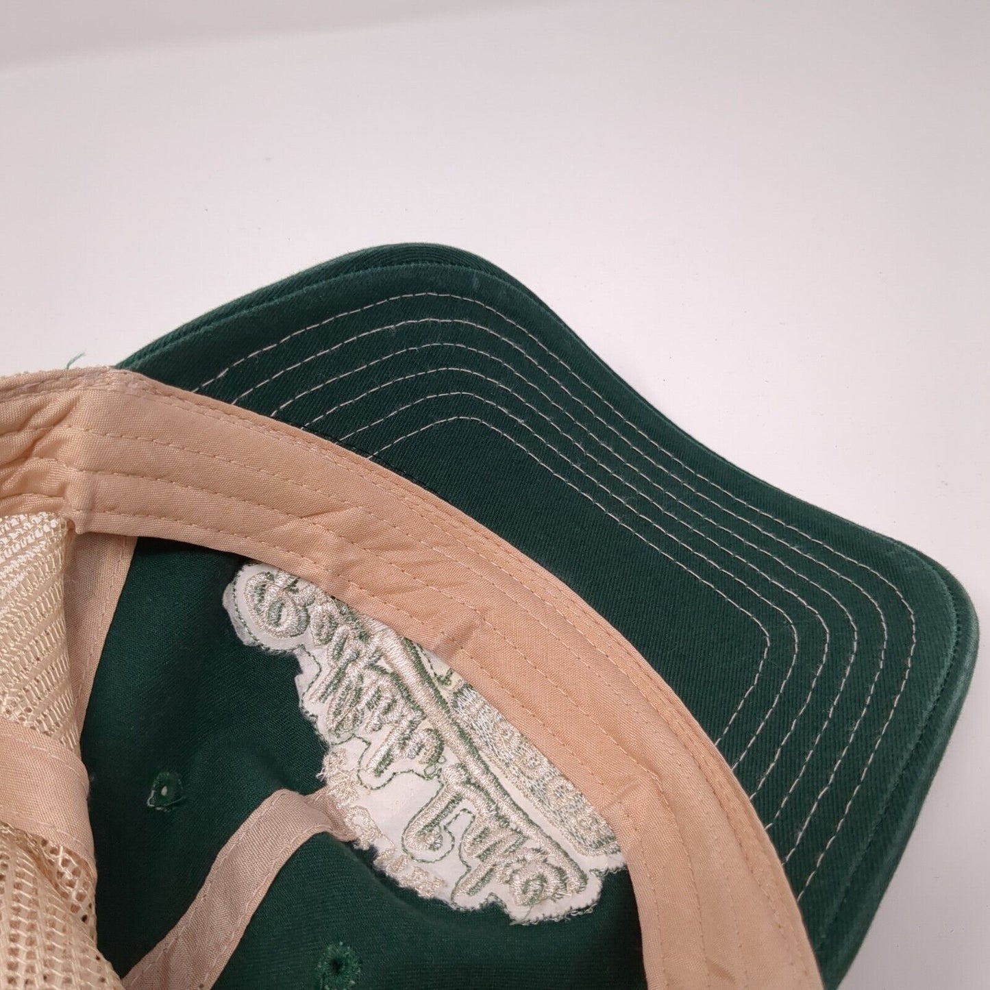 Redfish Lake Lodge Snapback Trucker Hat Green One Size Mesh Back Ahead