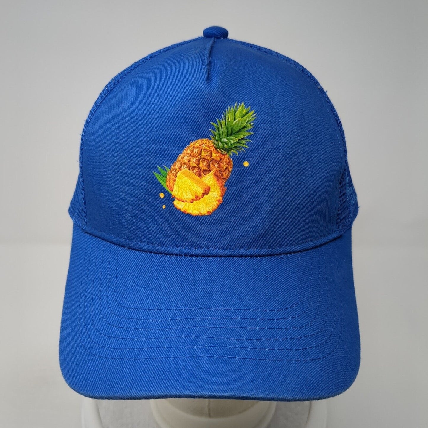 Pineapple Healthcare Snapback Trucker Hat Blue One Size Adjustable Mesh Back