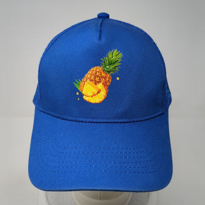 Pineapple Healthcare Snapback Trucker Hat Blue One Size Adjustable Mesh Back