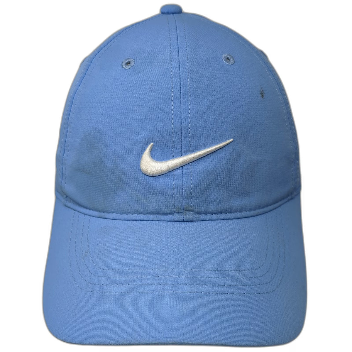 Nike Baseball Cap Blue One Size Golf Strapback Embroidered Logo White Swoosh Hat