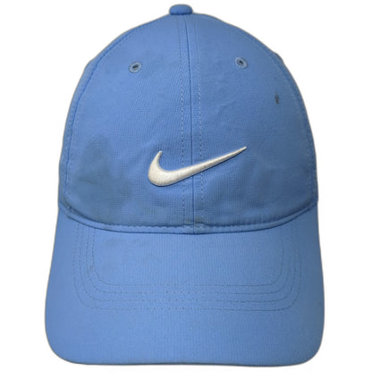 Nike Baseball Cap Blue One Size Golf Strapback Embroidered Logo White Swoosh Hat