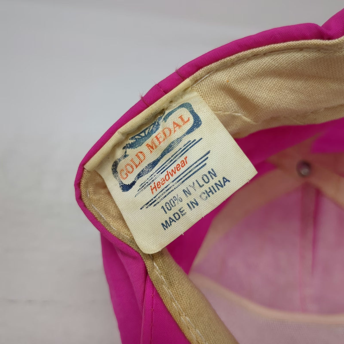 Camel Cigarettes 5 Panel Pink Blue Nylon Snapback Hat Embroidered Logo Vintage