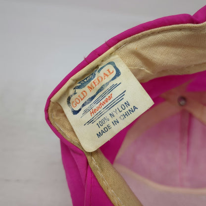 Camel Cigarettes 5 Panel Pink Blue Nylon Snapback Hat Embroidered Logo Vintage