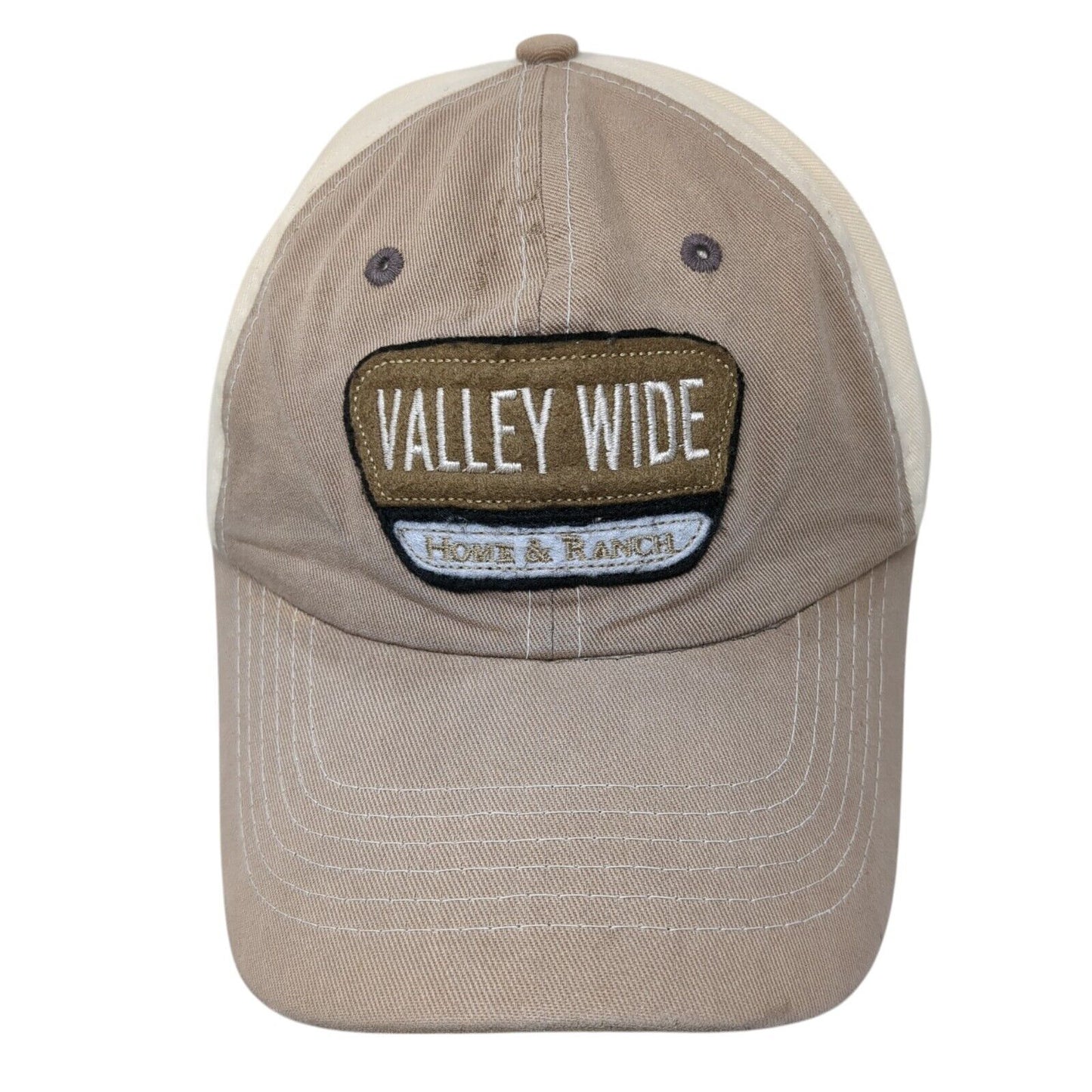 Valley Wide Home & Ranch Strapback Hat Tan One Size Buck's Bags