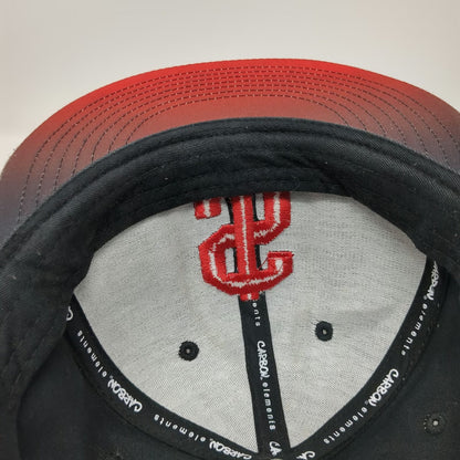 Carbon Elements Snapback Black Red One Size Dollar Sign Gradient Flat Bill Hat