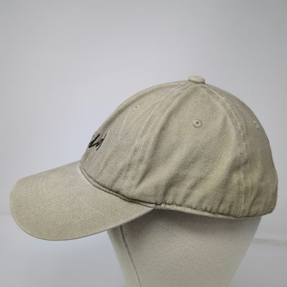 Atticus Baseball Cap Beige One Size Stay Wild Script Embroidered Hat Slideback