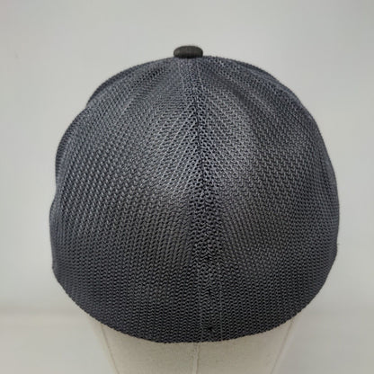 Travis Mathew Patch Fitted Mesh Back Trucker Hat L/XL Gray Flexfit
