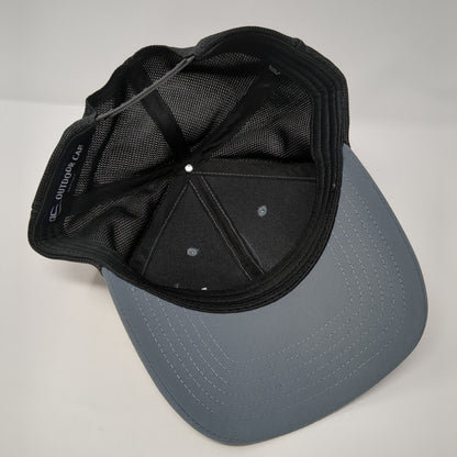 ESI Snapback Trucker Hat Gray OS Adjustable Embroidered Mesh Back Outdoor Cap