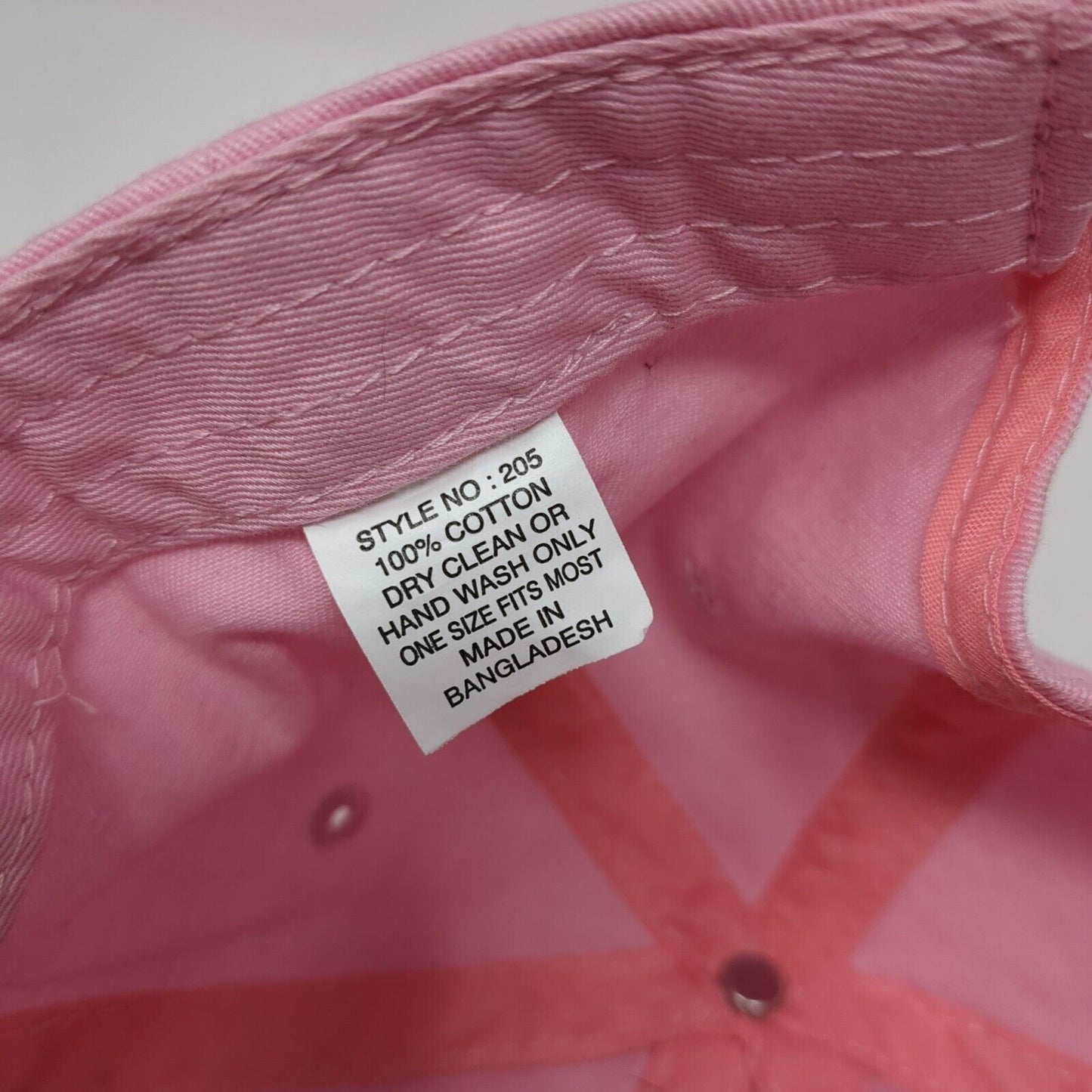 Get Right LLC Slideback Hat Pink One Size Adjustable Vented Holes 6 Panel Cotton