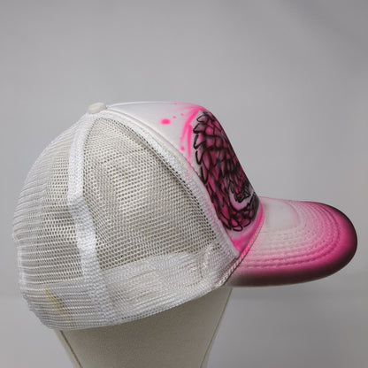 The Pink Pangolin Snapback Trucker Hat Multicolor OS Adjustable Mesh Back Rope