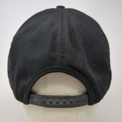 Stylemaster Hat 5 Panel Black One Size Snapback CDS Coast Script Logo Flat Brim