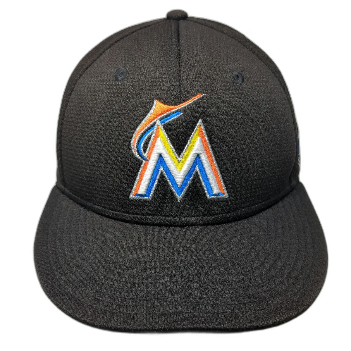 Miami Marlins MLB OC Sports Baseball Cap Black One Size Strapback Logo Mesh Hat