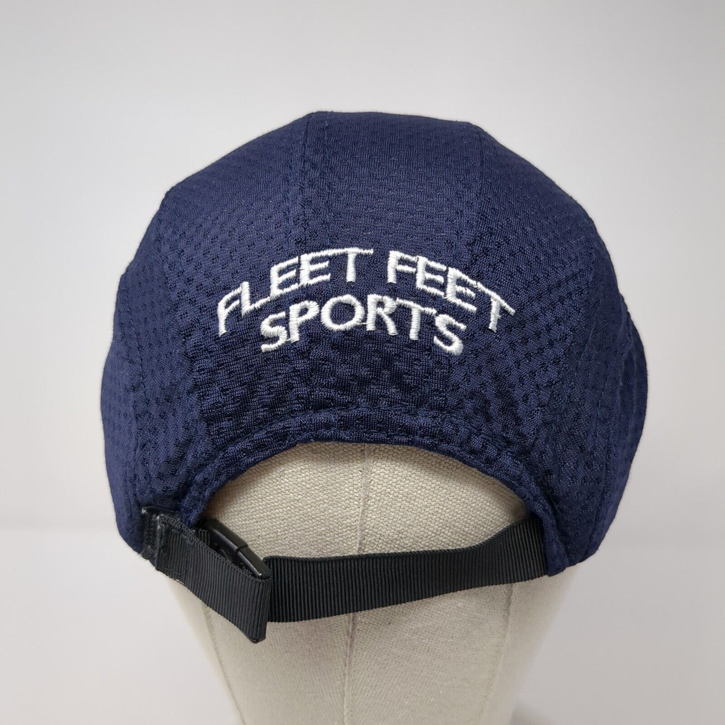 Fleet Feet Sports 5 Panel Cap Blue One Size Adjustable Embroidered Bay Marathon