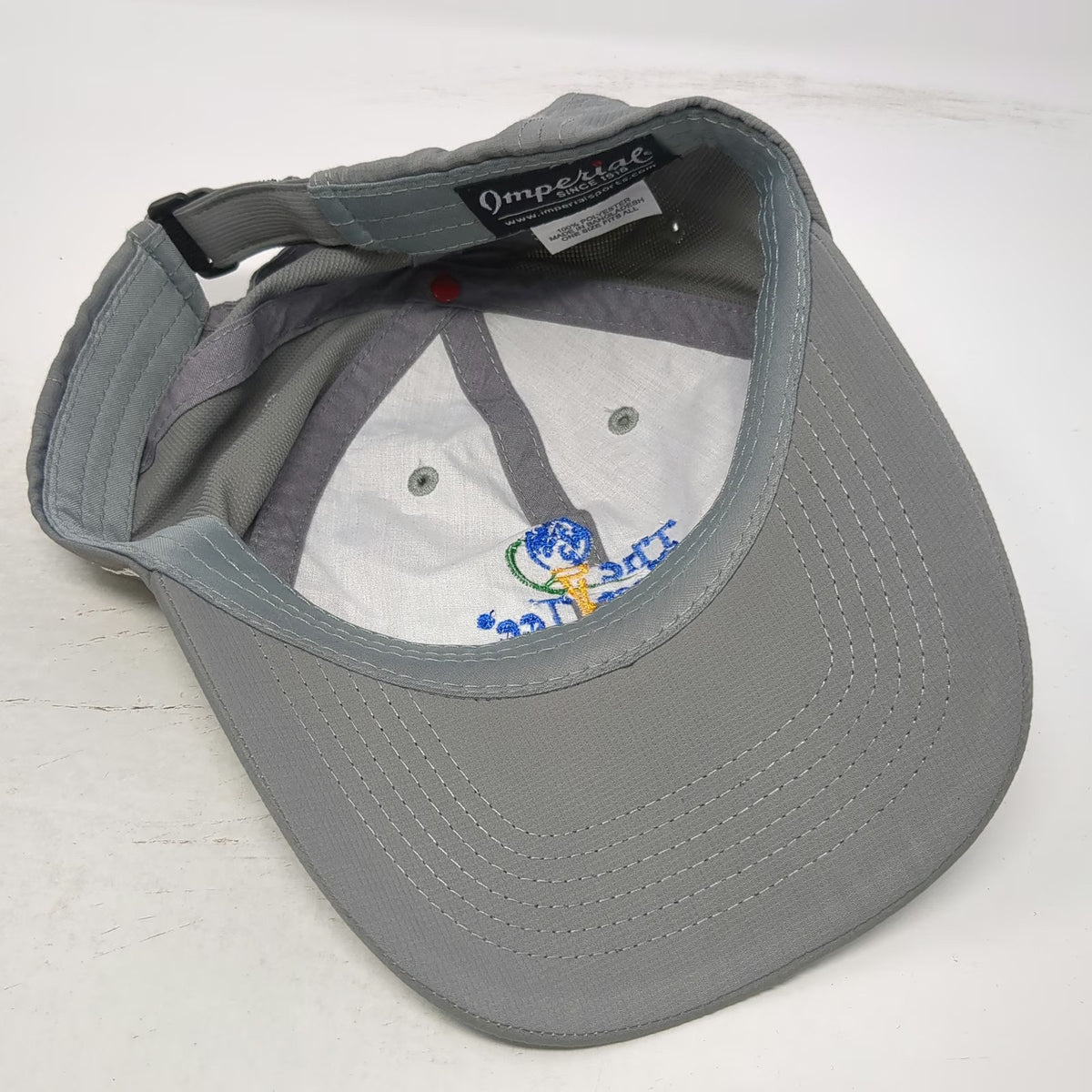 Imperial The First Tee Golf Hat Baseball Cap Gray One Size Slideback Performance